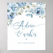 埃っぽい青いフローラアドバイスと新婚への願い ポスター (正面)