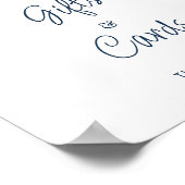 埃っぽい青いフローラギフトとカー結婚ド ポスター (角)