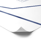 埃っぽい青いフローラブライダルシャワーの座席表 ポスター (角)