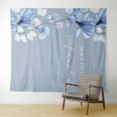 埃っぽい青いフローラ確認の写真の背景 タペストリー (インサイチュ(横))