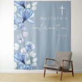 埃っぽい青いフローラ確認の写真の背景 タペストリー (インサイチュ)