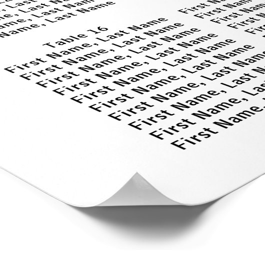 埃っぽい青いフローラ20台結婚の座席表 ポスター (角)