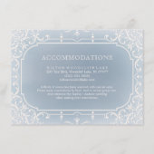 埃っぽい青いロマンチックなヴィンテージの結婚式場 エンクロージャーカード (正面)