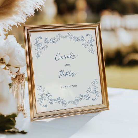 埃っぽい青いヴィンテージの陳腐なカードとギフト ポスター