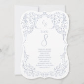 埃っぽい青いヴィンテージモノグラムのシーティングチャート (正面)