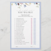 埃っぽい青い彼は彼女がワイルドフラワーシャワーの試合を言ったと言った (正面)