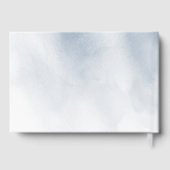 埃っぽい青い書道の結婚田舎のゲストブック ゲストブック (裏面)