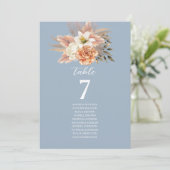 埃っぽい青い桃のフローラテーブルの座席表 (スタンド正面)