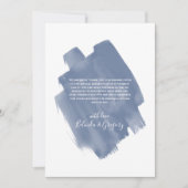 埃っぽい青い水の結婚色のサンキューカード サンキューカード (正面)