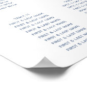 埃っぽい青い水結婚色の座席表 ポスター (角)