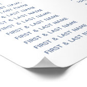 埃っぽい青い水結婚色の座席表 ポスター (角)