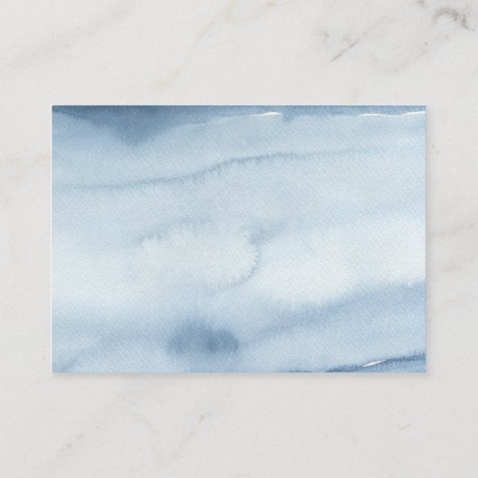 埃っぽい青い水色結婚のエンクロージャカード エンクロージャーカード (裏面)