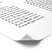 埃っぽい青い緑のエレガントな結婚式のシーティングチャート ポスター (角)