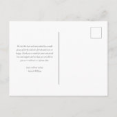 埃っぽい青い緑のエロペメント結婚写真 案内ポストカード (裏面)