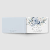 埃っぽい青い花模様がミセス・ミセスを願う ゲストブック (全面)