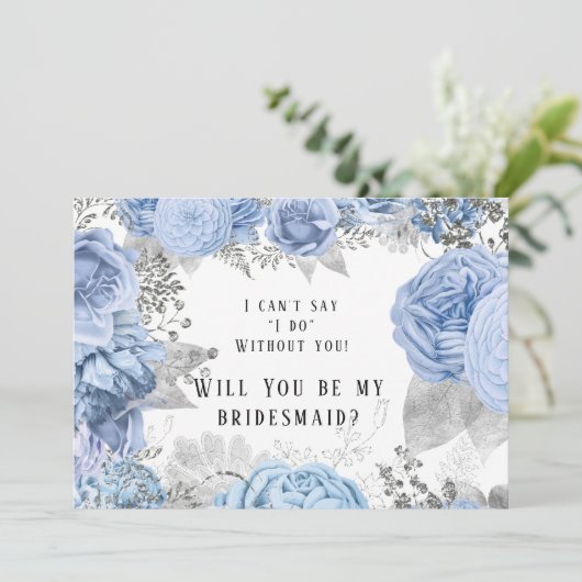 埃っぽい青い銀のフローラが私の花嫁になる 招待状 (スタンド正面)