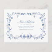 埃っぽい青い陳腐なフローラの動きのお知らせ 案内ポストカード (正面)