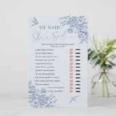 埃っぽい青い陳腐なブライダルと彼は言った (スタンド正面)