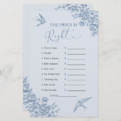 埃っぽい青いChinoiserie価格が正しいと思う (正面/裏面)