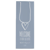 埃っぽい青が我々の家を結婚歓迎 ワインギフトバッグ (正面)