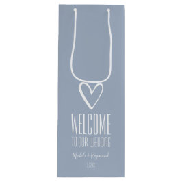 埃っぽい青が我々の家を結婚歓迎 ワインギフトバッグ