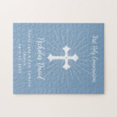 埃っぽい青とクロスの最初の交友 ジグソーパズル (横)