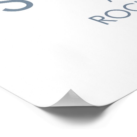 埃っぽい青とピンクのフローラ結婚の歓迎サイン ポスター (角)