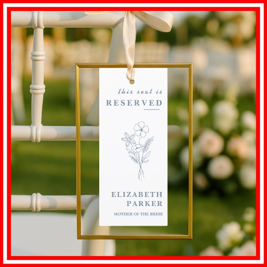 埃っぽい青の予約結婚席のラベル 招待状