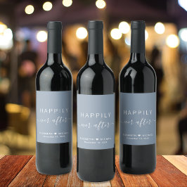 埃っぽい青の後ずっとシックで幸せ結婚に ワインラベル