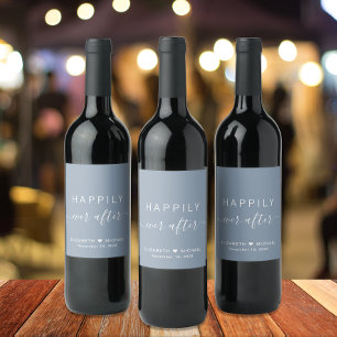 埃っぽい青の後ずっとシックで幸せ結婚に ワインラベル