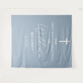 埃っぽい青の最初の聖なる聖餐式の写真の背景 タペストリー (正面(横))