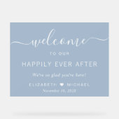 埃っぽい青の歓迎の後で幸結婚福に アクリルサイン (正面)