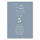 埃っぽい青遠くにい結婚一日の座席表 テーブルナンバー (裏面)