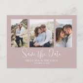 埃のバラシンプルミニマル写真コラージュQRコード ポストカード (正面)