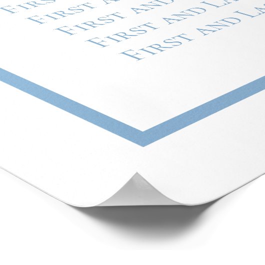 埃の多いエレガント青いス結婚クリプトの座席表 ポスター (角)