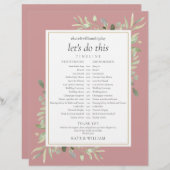 埃の多いバラの結婚緑のスケジュール (正面/裏面)