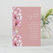 埃の多いバラフローラフォトテーブル番号座席表 招待状 (スタンド正面)