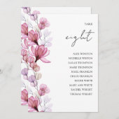 埃の多いバラフローラフォトテーブル番号座席表 招待状 (正面/裏面)