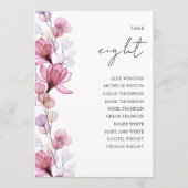 埃の多いバラフローラフォトテーブル番号座席表 招待状 (正面)