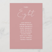 埃の多いモダンバラ座席表の番号 招待状 (裏面)