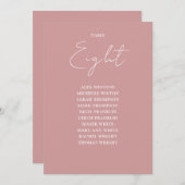 埃の多いモダンバラ座席表の番号 招待状 (正面/裏面)