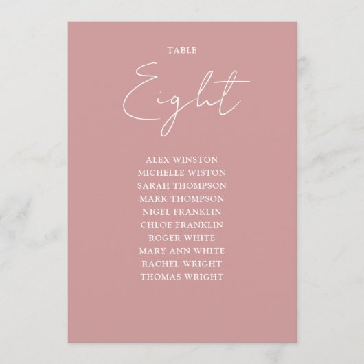 埃の多いモダンバラ座席表の番号 招待状 (正面)