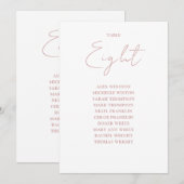 埃の多いモダンバラ座席表の番号 招待状 (正面/裏面)