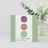 埃の多い消色カラーパレットカード 招待状 (スタンド正面)