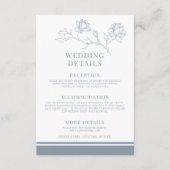 埃の多い青クラシカルフローラ結婚の詳細カード エンクロージャーカード (正面)