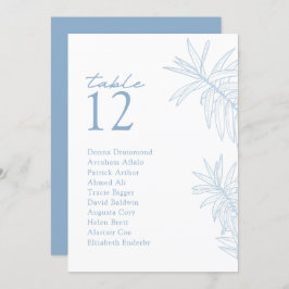 埃の多い青モダンいボタニカルテーブルのシーティングカード