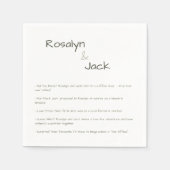 埃の緑の手書きカジュアルおもしろいファクトのナプキン スタンダードカクテルナプキン (正面)