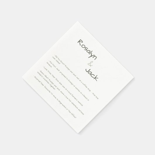 埃の緑の手書きカジュアルおもしろいファクトのナプキン スタンダードカクテルナプキン (角)