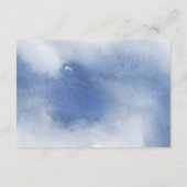 埃の青い水色、フローラ結婚のQRコードRSVP エンクロージャーカード (裏面)