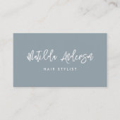 埃の青モダンいスミニマルクリプトQRコード 名刺 (正面)